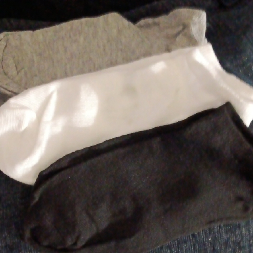 BLACK FRIDAY (Buy1Get1pkFREE)Classic Black, Gray, and White Ankle Socks - 5 Pack - Picture 2 of 2
